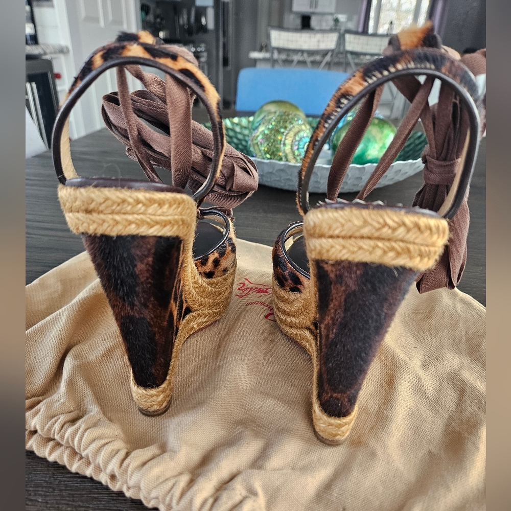 Christian Louboutin Isabelle Wedge Sandals - Picture 9 of 9